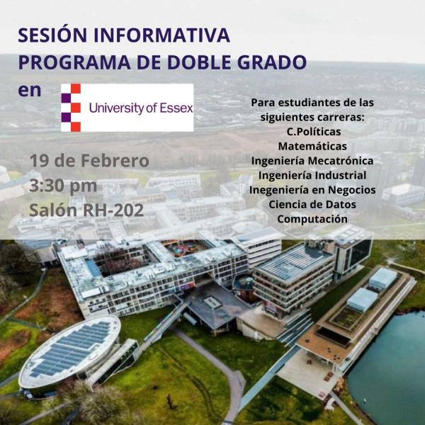 Sesión informativa sobre el programa doble grado con ESSEX
