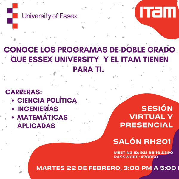 Sesión Informativa Essex University "Doble Grado"